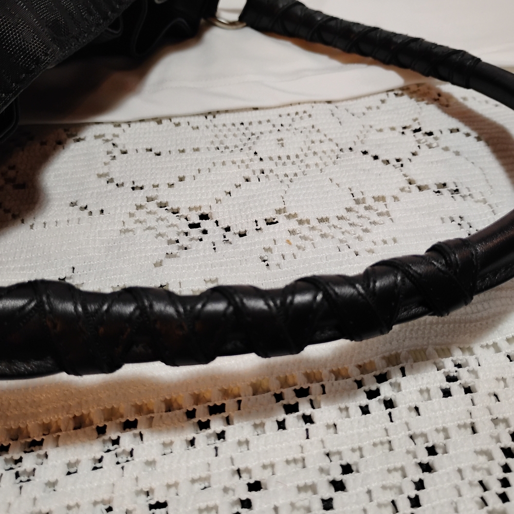 CHRISTIAN DIOR Black Canvas LOGO Bag - Picture 8 of 15